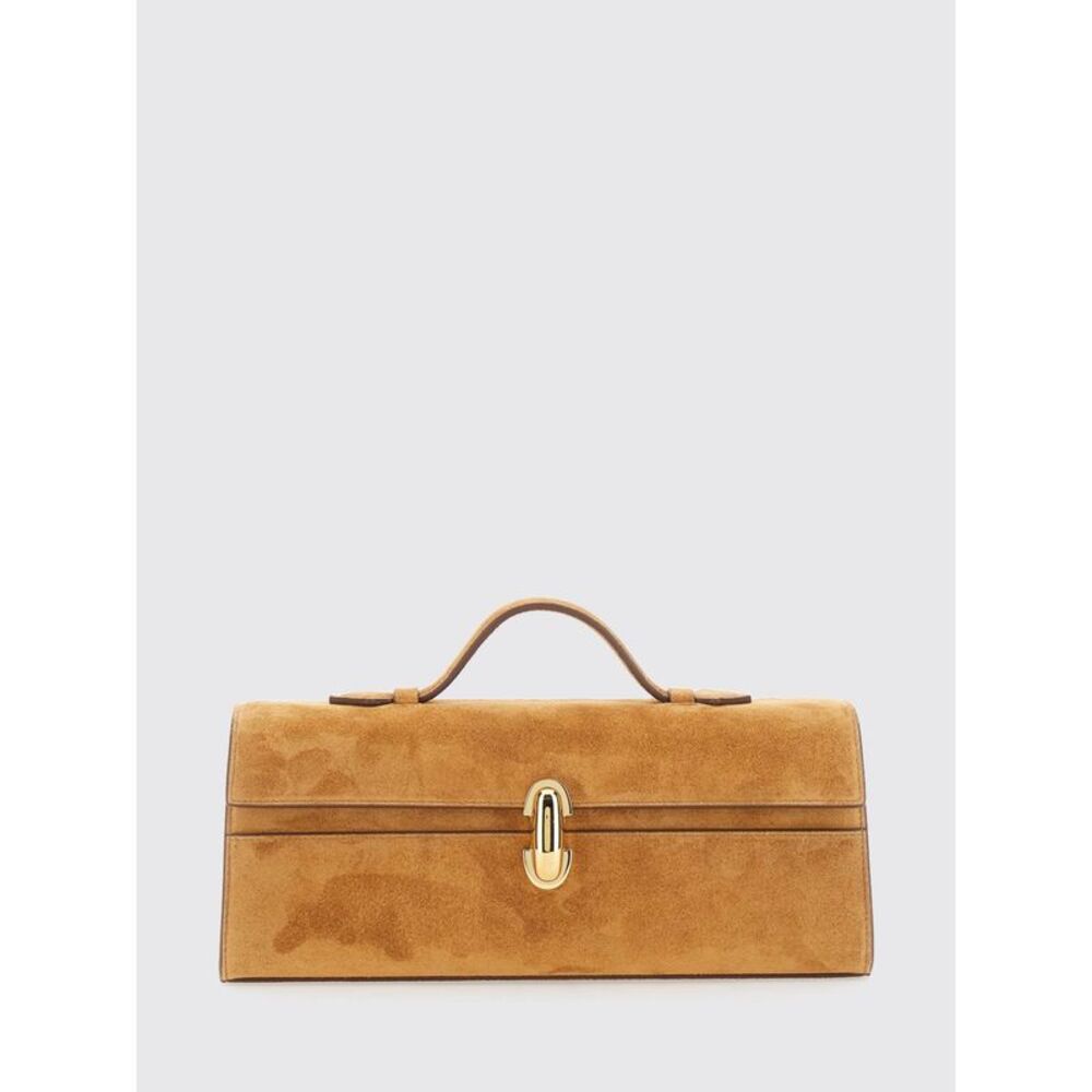 Savette Women Symmetry Clutch Savette In Suede Calfskin With Turn-Lock Closure